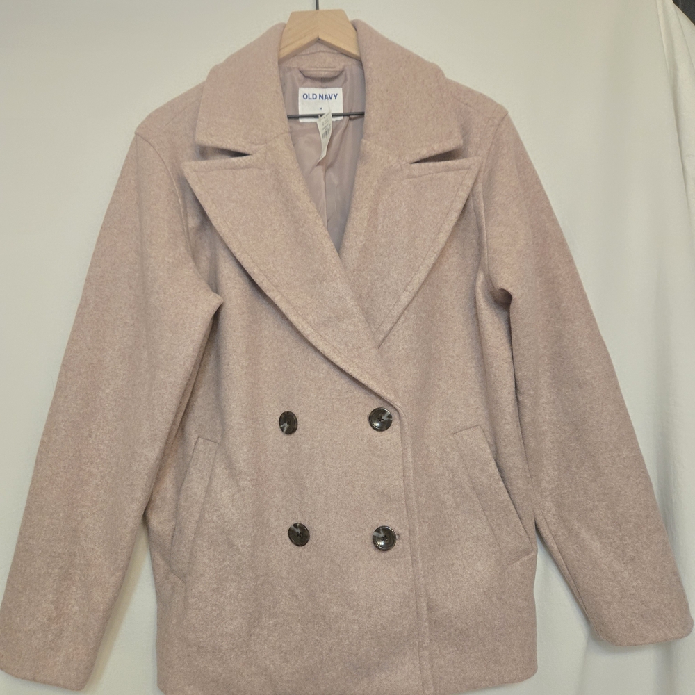 Old Navy Pink Peacoat Classic Wool Blend